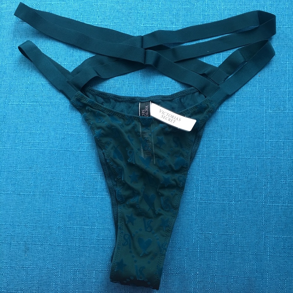 Very Sexy Strappy Brazilian Velvet High Leg Panty - Picture 4 of 4